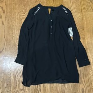 Very J long sleeve black dress size small